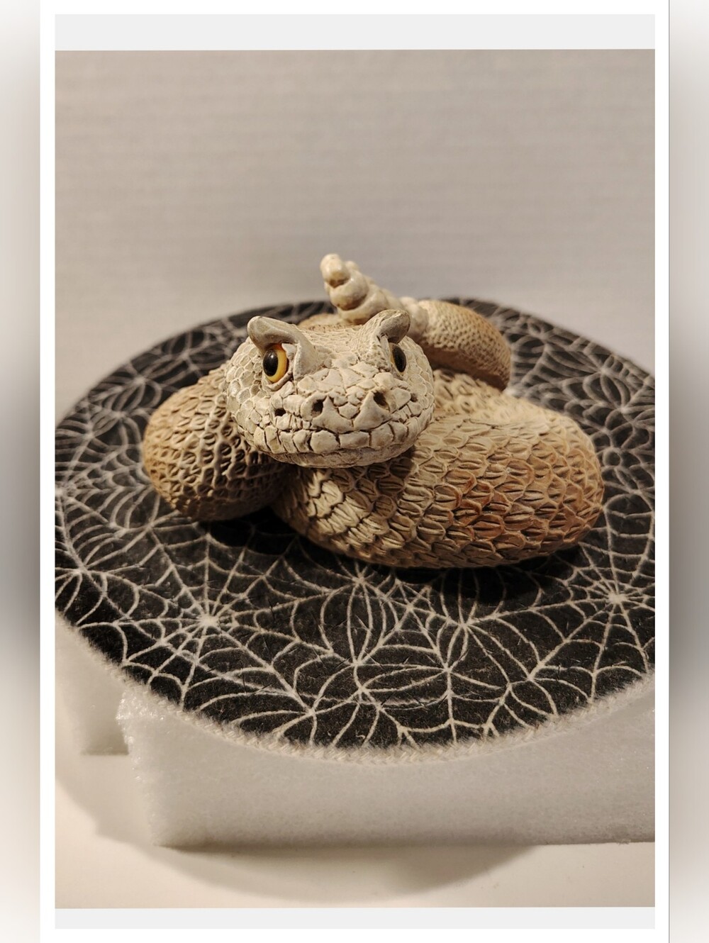 VINTAGE - Stone Critters #SC-140 ☠️ Sidewinder Rattlesnake ☠️ Figure - 2.75" x 4